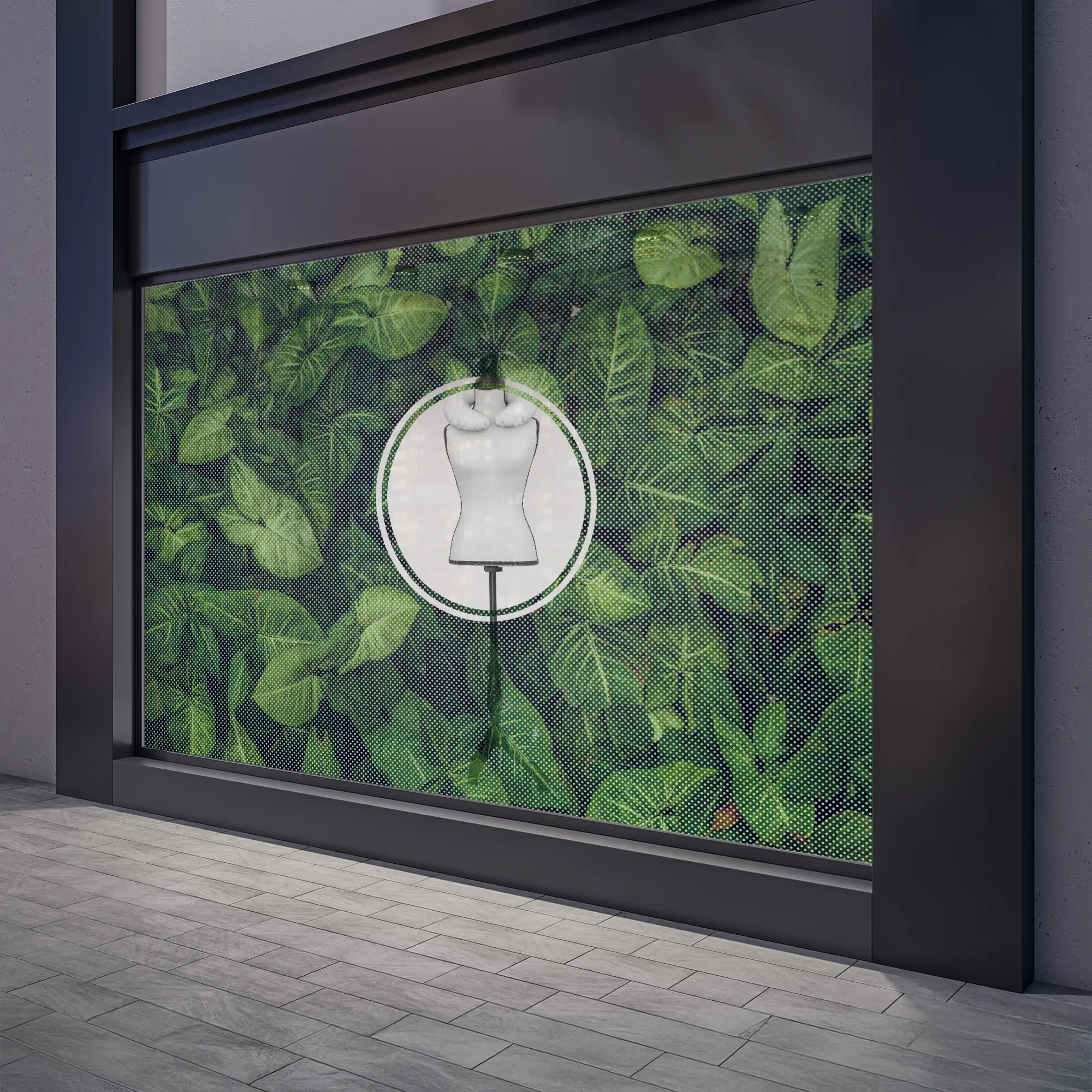 Fensterlochfolie - bedruckt