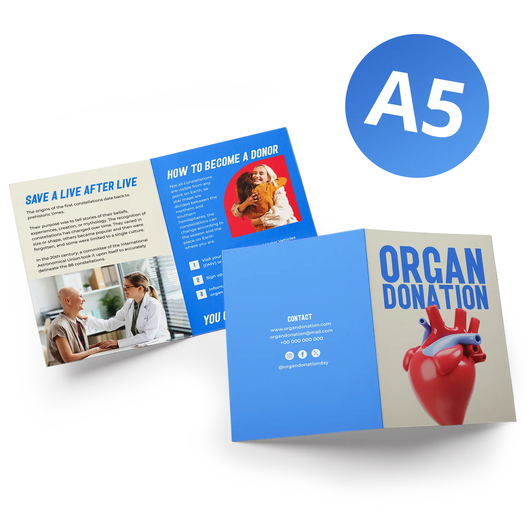 Folder 4 Seiten - DIN A5 Hochformat